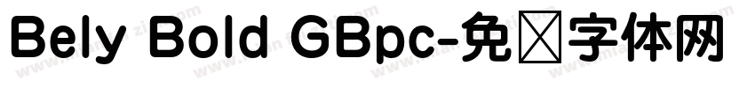 Bely Bold GBpc字体转换